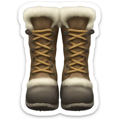Realistic mukluk boot sticker
