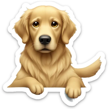 Retriever watching tv sticker