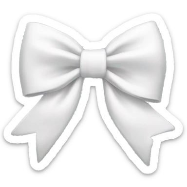 White bow sticker