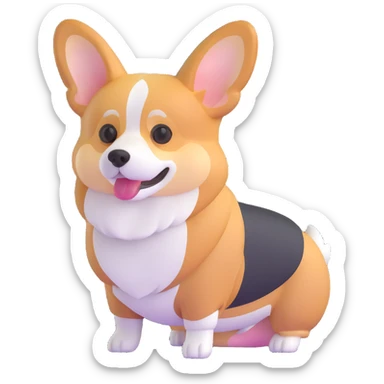 corgi dog sticker