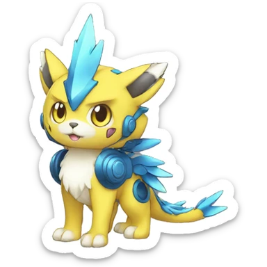 cute cool edgy shiny Digimon-Fakemon-animal full body sticker