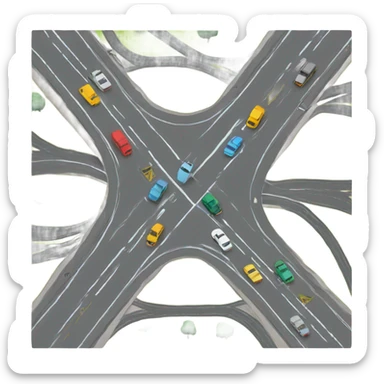 crossing highways sticker