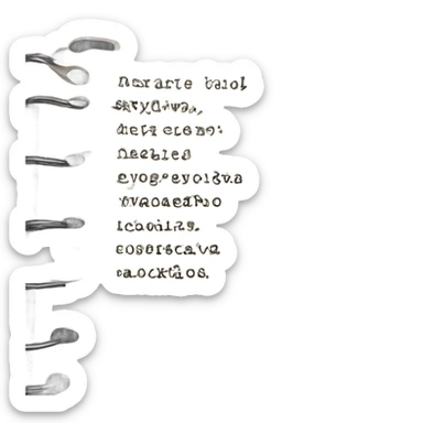 Script in a binder sticker