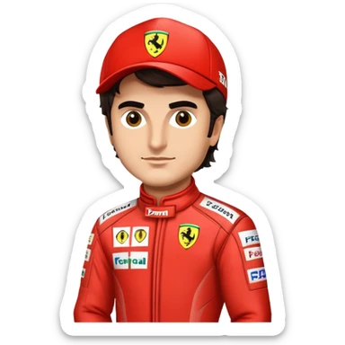 carlos sainz wearing ferrari sticker