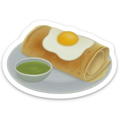 Egg Dosai with Kara Chutney sticker