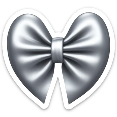a silver heart-shaped studded bow sticker