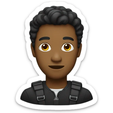 Une personne noir qui est fâché sticker