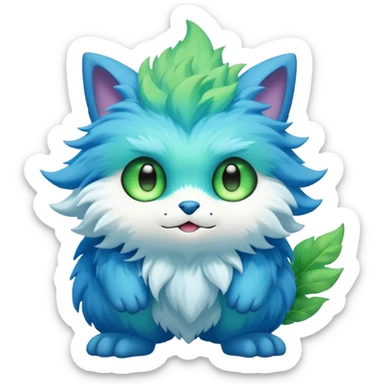 Cute elemental cartoonic anime-Fantasy-Fakémon-creature (full body) sticker