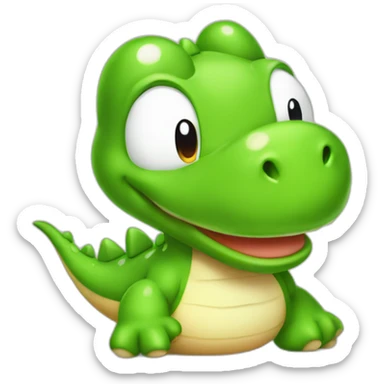 Yoshi the dinosaur cute sticker