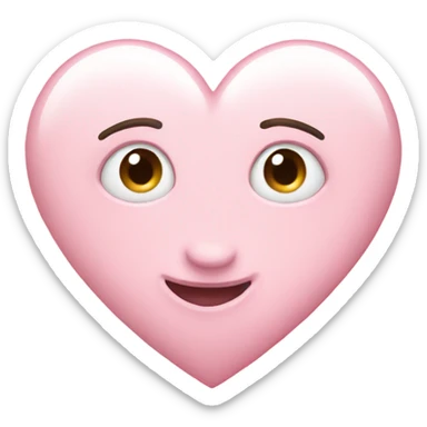 Light pink heart sticker
