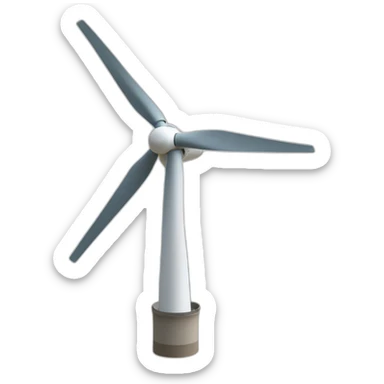 5 bladed wind turbine sticker