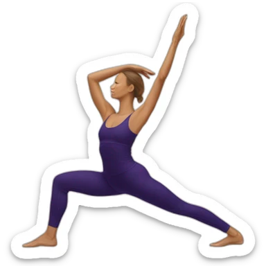 Svarga Dvijasana yoga pose bird of paradise sticker