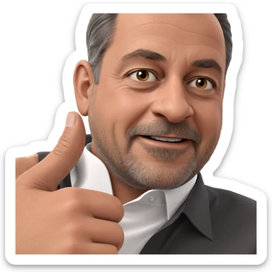 mature man in collared shirt sticker