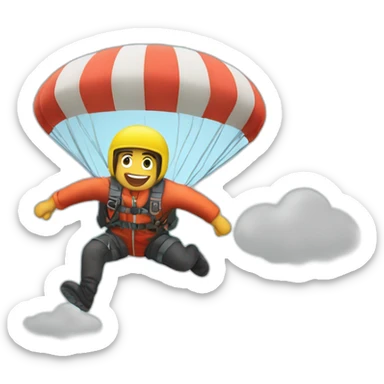 jump out of a plane by parachute sticker