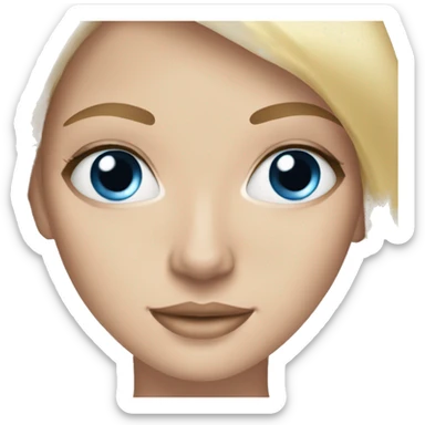 skincare white woman blonde blue eyes sticker