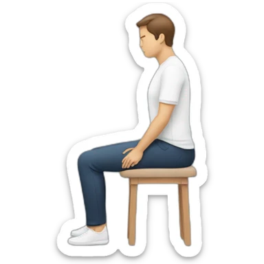 Sitting back pain sticker