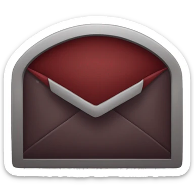Dark red mail sticker