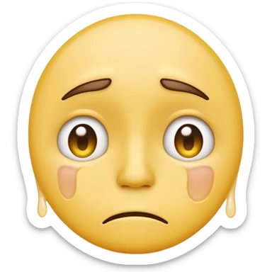 very very very very very very sad yellow faced emoji sticker