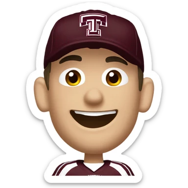 Johnny manziel in a Texas a&m maroon uniform holding up one thumb  sticker