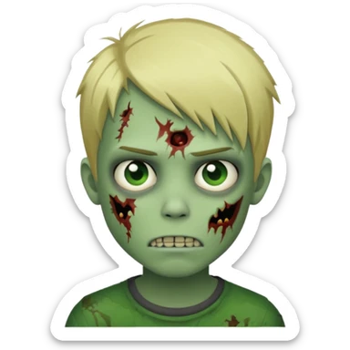 boy-zombie-with-blonde-emo-hair-and-green-skin sticker