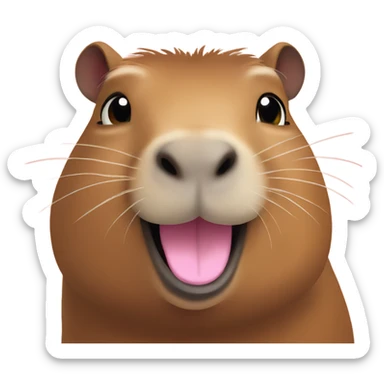 Happy capybara sticker