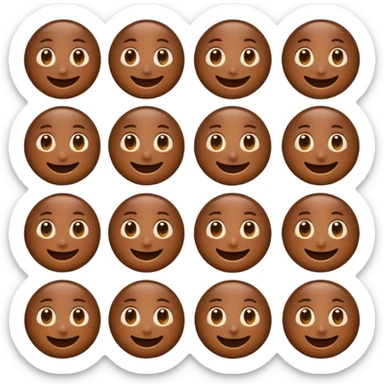 brown emojis sticker