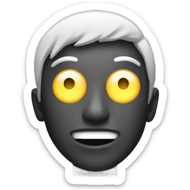 default emoji with laser eyes sticker