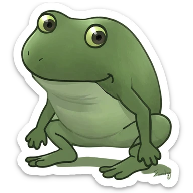 blushing while kicking feet sticker