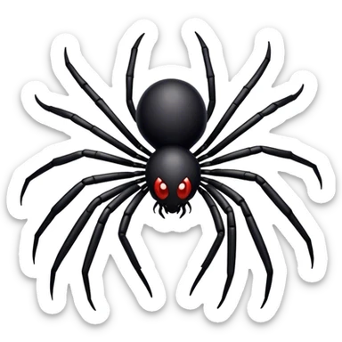 Black spider with 8 legs sticker