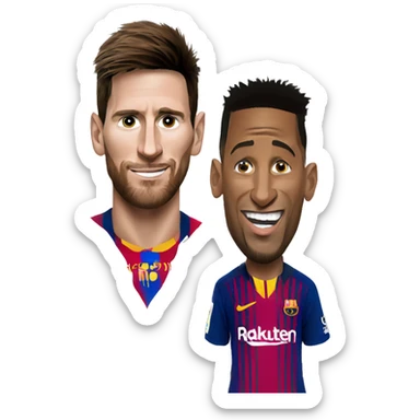 Messi y neymar sticker