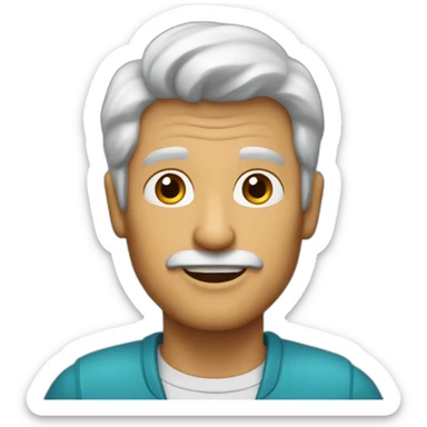 Hombre de 67 años con poco pelo sticker