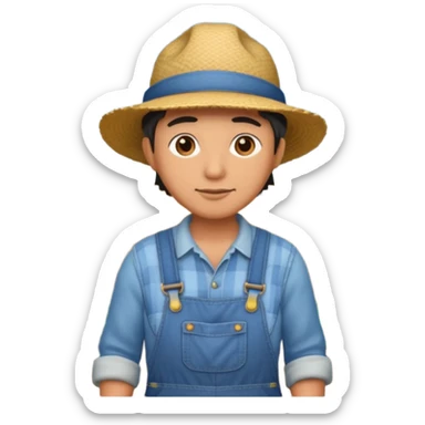 farmer cultivating a field sticker