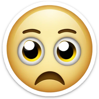 sad face but with eyeballs sticker