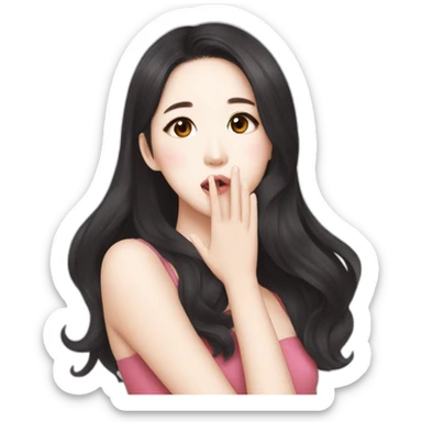 Kim Jisoo Korean idol sending kiss sticker