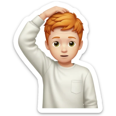 Little ginger boy dabbing sticker