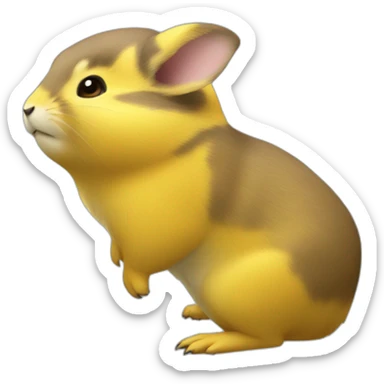 Pika on fan courier sticker