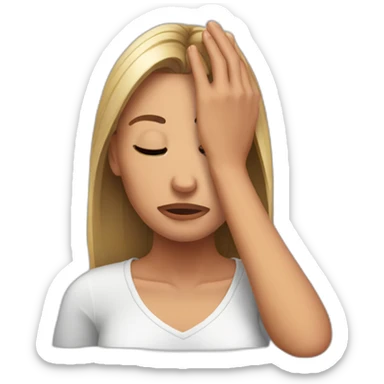 Face palm woman sticker