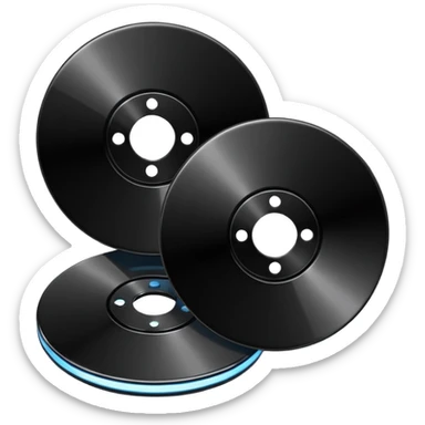 two black computer disk sticker