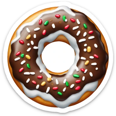 christmas donut sticker