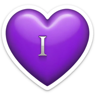 The Letter “i” inside a Purple Heart sticker