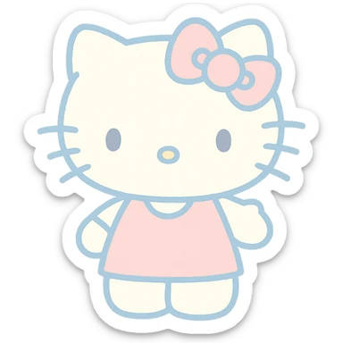 pastel toon style Hello Kitty sticker