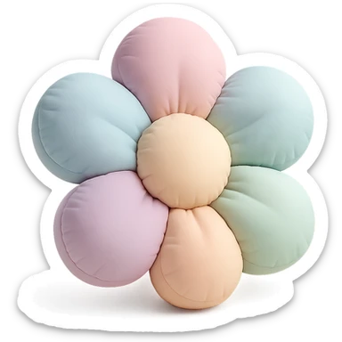 fluffy, soft and plush, pastel colors sticker