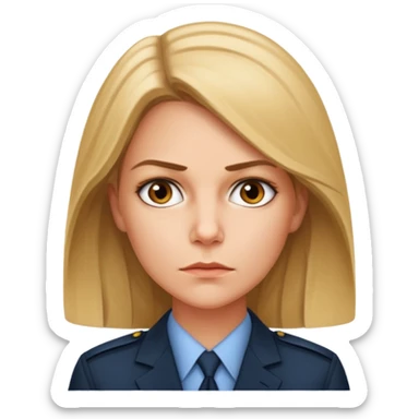 A CIA officer, looking like Carrie Mathison from the "Homeland" TV series. sticker