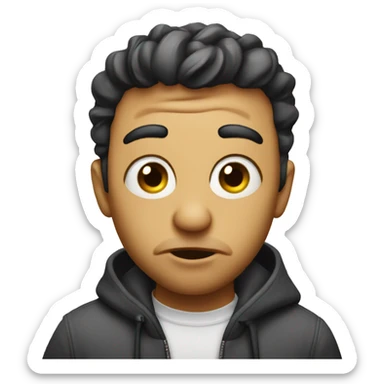 Rolling eyes with tongue out sticker