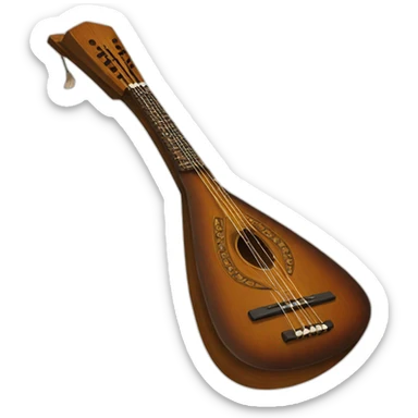 russian Folk Instrument Balalaika 3 string instead sticker