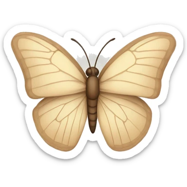 beige butterfly sticker
