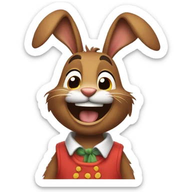 Brer Rabbit  laughing. sticker