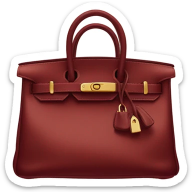 dark red hermes birkin bag sticker