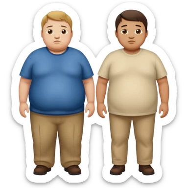 obease guy and a guy with down syndrome and cleph lip standing there sticker