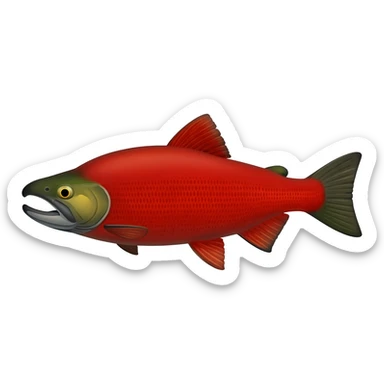 red kokanee salmon sticker